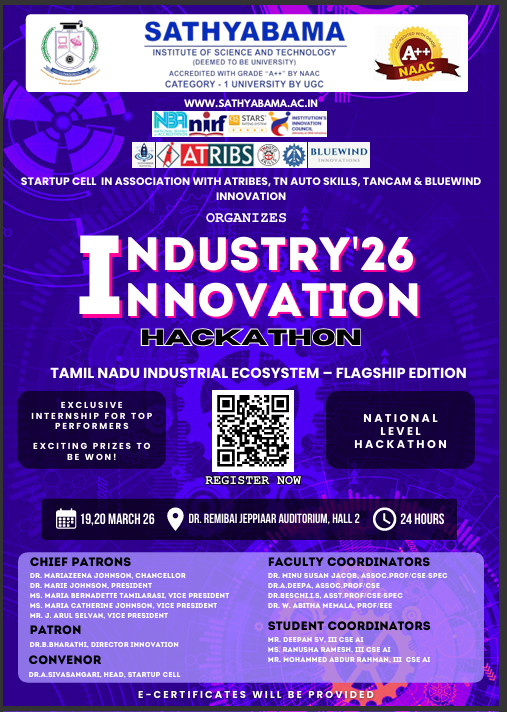 Industry Innovation Hackathon – 24 Hour Innovation Challenge 2026 Hackathon Poster 